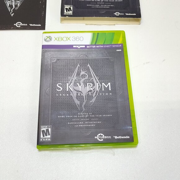 The Elder Scrolls V: Skyrim Legendary Edition Xbox 360 2-Disc Set W/ Booklet - Picture 1 of 9